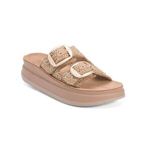 FANTASY SANDALS Natural Made In Greece Zefi Two Band Sandals